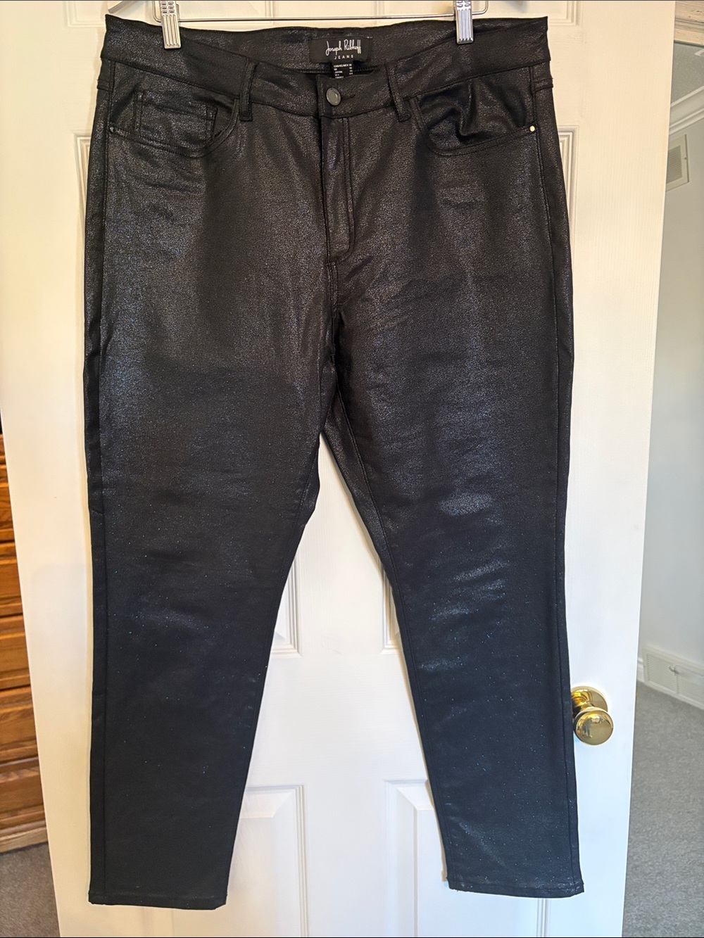 NWOT JOSEPH RIBKOFF Women's Shimmer/ Sparkly Metallic Blue Jeans